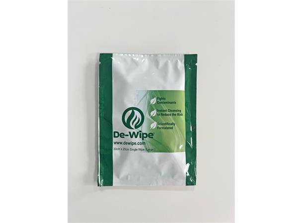 De-Wipe Biodegradable Wipe 30x20 cm Single wipe