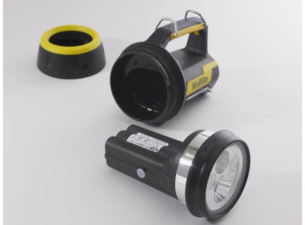 WOLF XT70 Ex sone 1 oppladbar LED-lykt kompl 230V, to spredn., 2 lysstyrker