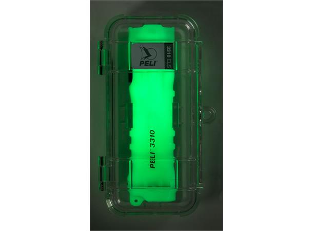 PELI 3310ELS nødlyssystem,fluorescerende 3AA LED-lykt i transparent boks