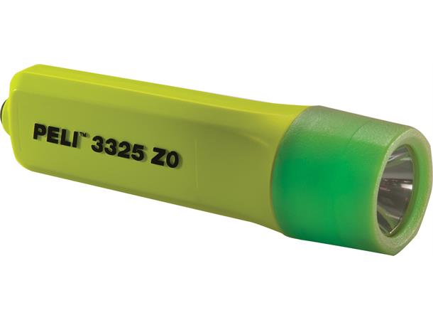 PELI 3325 Z0 LED-lykt 3AA, Ex sone 0 fluorescerende front, 155 lumen