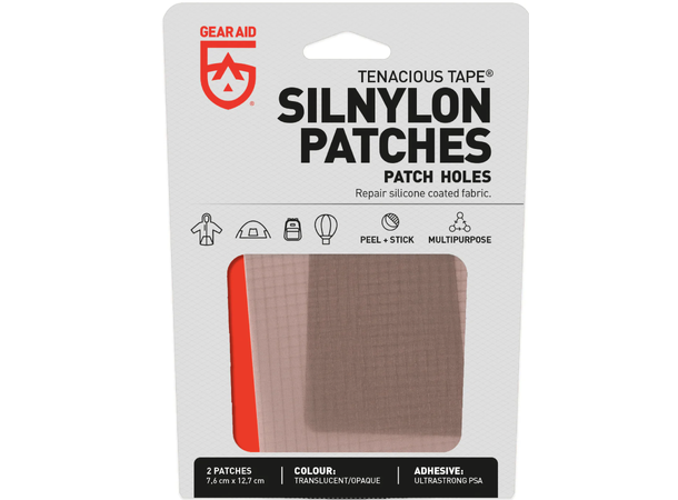 GA TENACIOUS TAPE - SilNylon Patches 2 transparente SilNylon 7,6x12,7cm