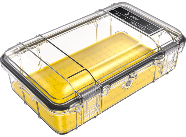 PELI MICRO CASE M60, gul/klar