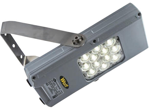 WOLF LFX Floodlight Ex LED flomlys 230V m/brakett, installert, Ex sone1&2/21&22