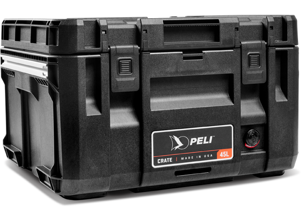 PELI CRATE 45 liter, sort