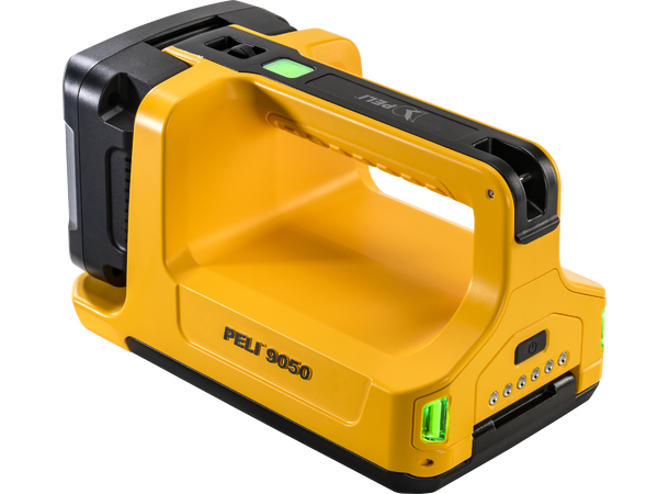 PELI 9050 lyskaster flood/spot, gul oppladbar,inkl. li-ion-batt.+ lader 230V