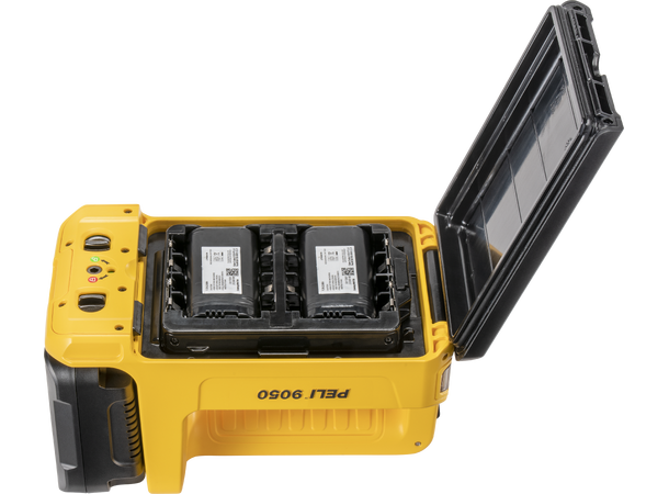 PELI 9050 lyskaster flood/spot, gul oppladbar,inkl. li-ion-batt.+ lader 230V