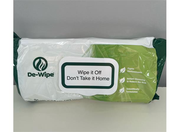 De-Wipe Biodegradable 40 wipes 30x20 cm 40 pack
