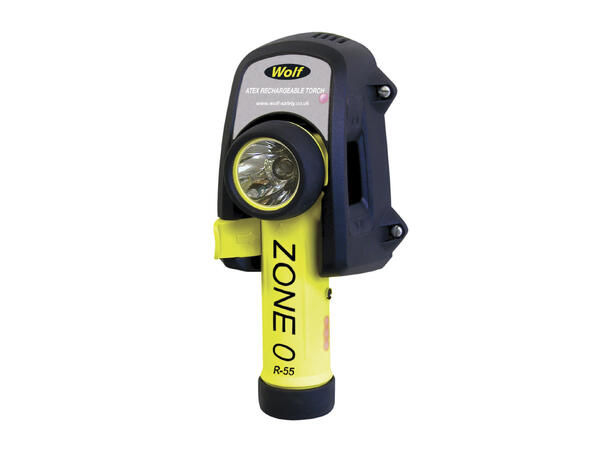 WOLF R55H ZONE 0 oppladbar LED Ex-lykt Li-ion, kompl. 230V