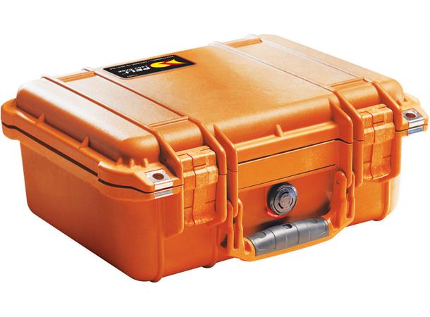 PELI CASE 1400 oransje uten skum Innv. mål: 301x228x131 mm