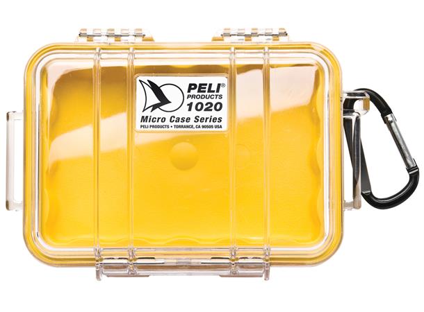 PELI 1020 MICRO CASE gul/klar innv. mål: 137x92x43 mm