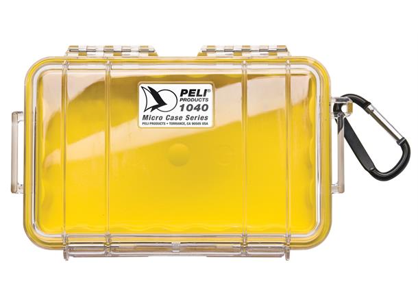 PELI 1040 MICRO CASE gul/klar Innv. mål: 165x98x44 mm