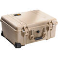 PELI CASE 1560 uten skum, Desert Tan Innv. mål: 506x380x229 mm