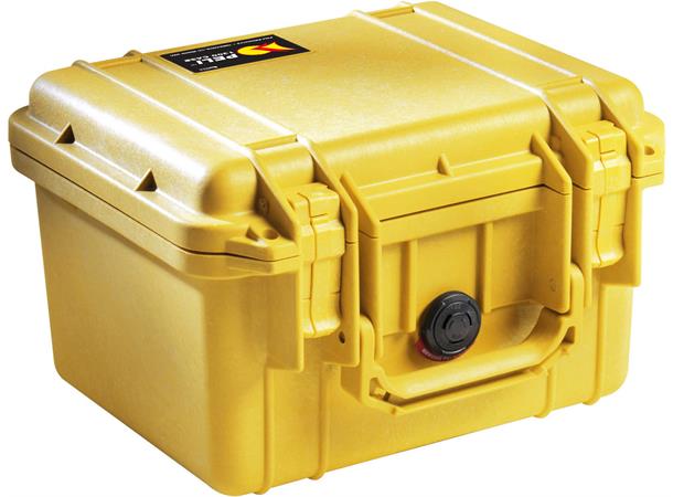 PELI CASE 1300 UTEN skum, gul Innv. mål: 233x178x155 mm
