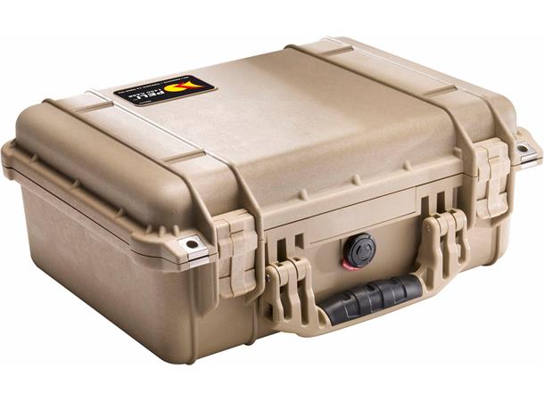 PELI CASE 1450 Desert Tan uten skum Innv. mål: 374x260x154 mm