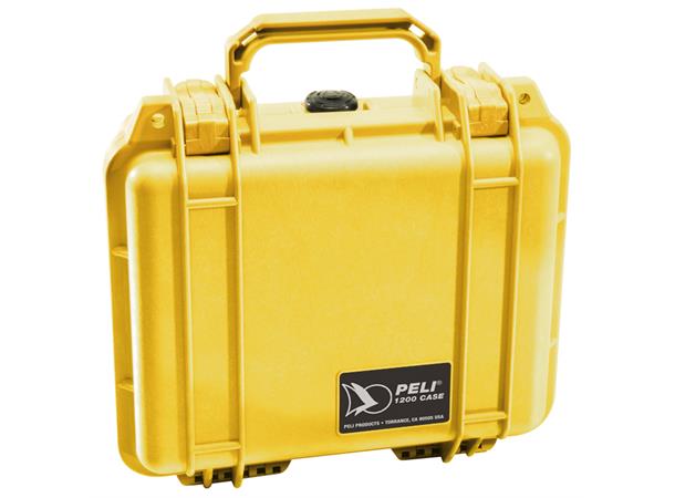 PELI CASE 1200 gul uten skum Innv. mål: 235x181x105 mm