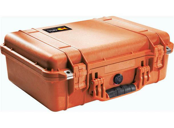 PELI CASE 1500 oransje uten skum Innv. mål: 428x286x155 mm
