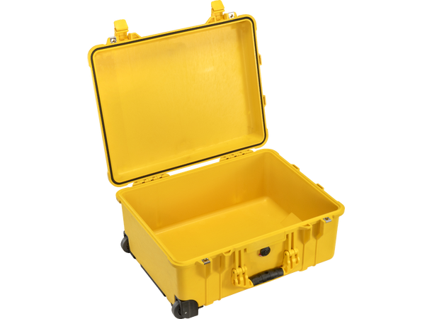 PELI CASE 1560 uten skum, gul Innv. mål: 506x380x229 mm