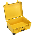 PELI CASE 1560 uten skum, gul Innv. mål: 506x380x229 mm