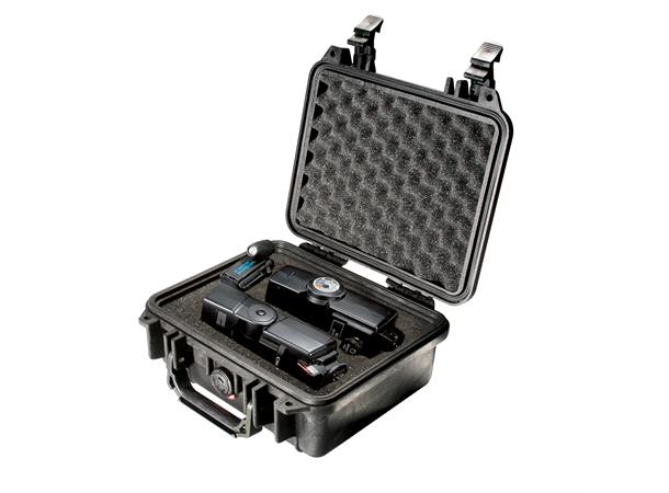 PELI CASE 1120 m/skum, sort Innv. mål: 185x121x85 mm